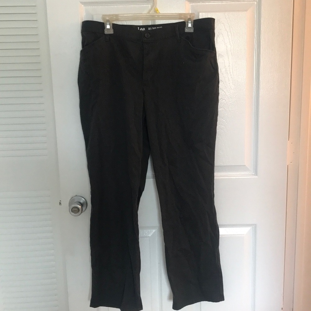 Lee All Day Pant straight leg heather grey slacks